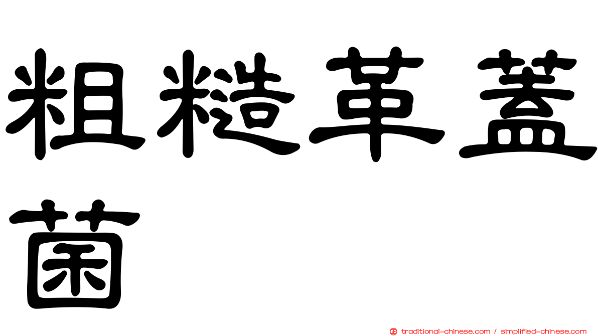 粗糙革蓋菌