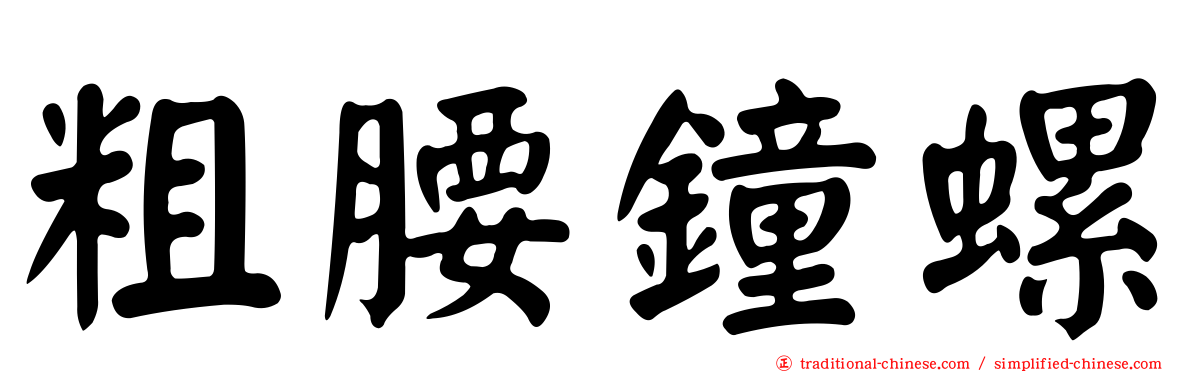粗腰鐘螺
