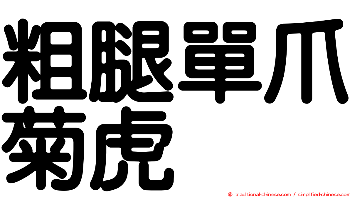 粗腿單爪菊虎