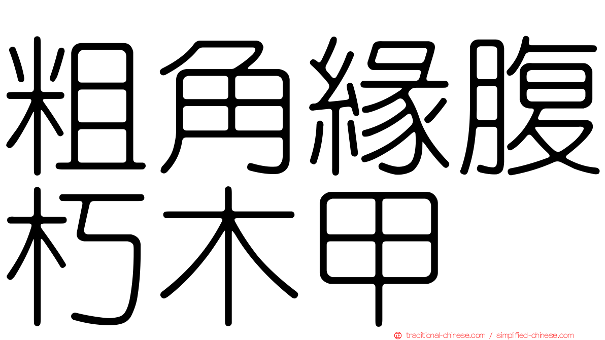 粗角緣腹朽木甲