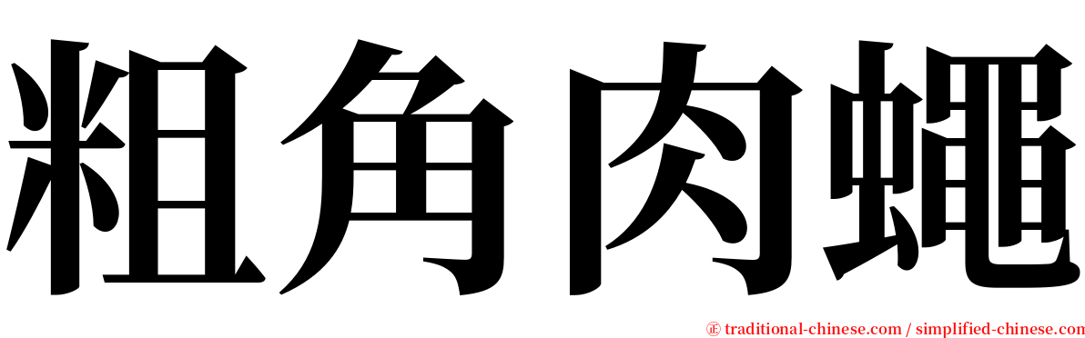 粗角肉蠅 serif font