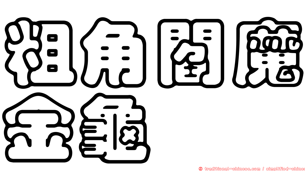 粗角閻魔金龜