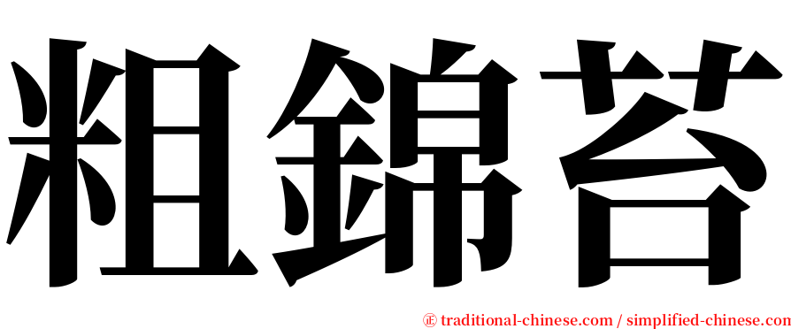 粗錦苔 serif font