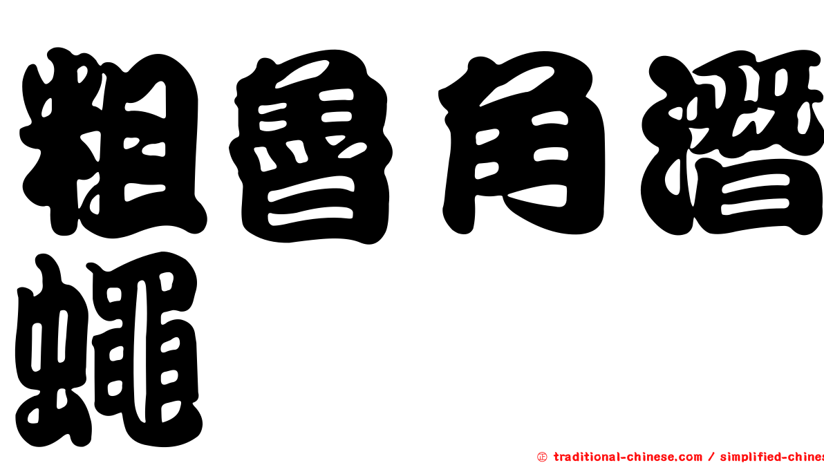 粗魯角潛蠅