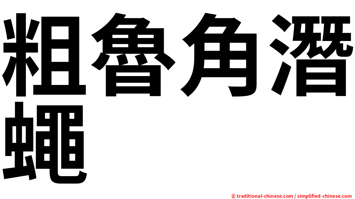 粗魯角潛蠅