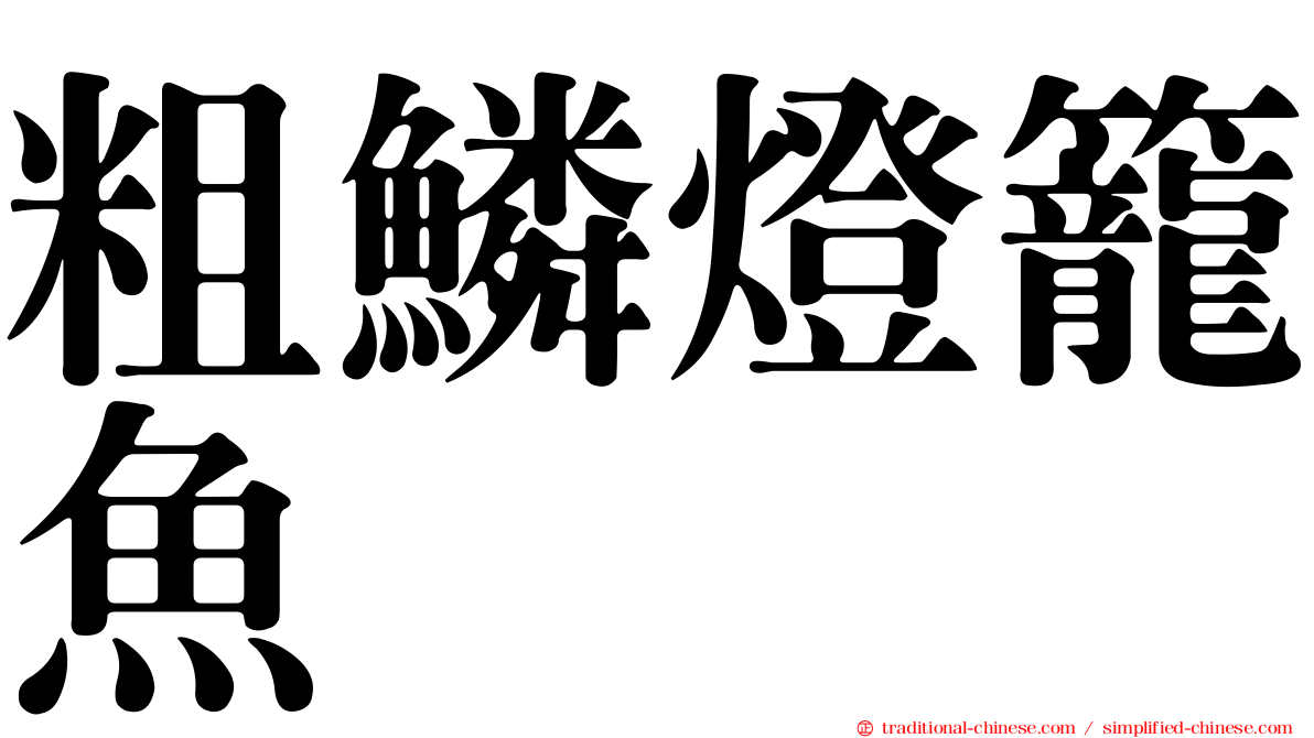 粗鱗燈籠魚