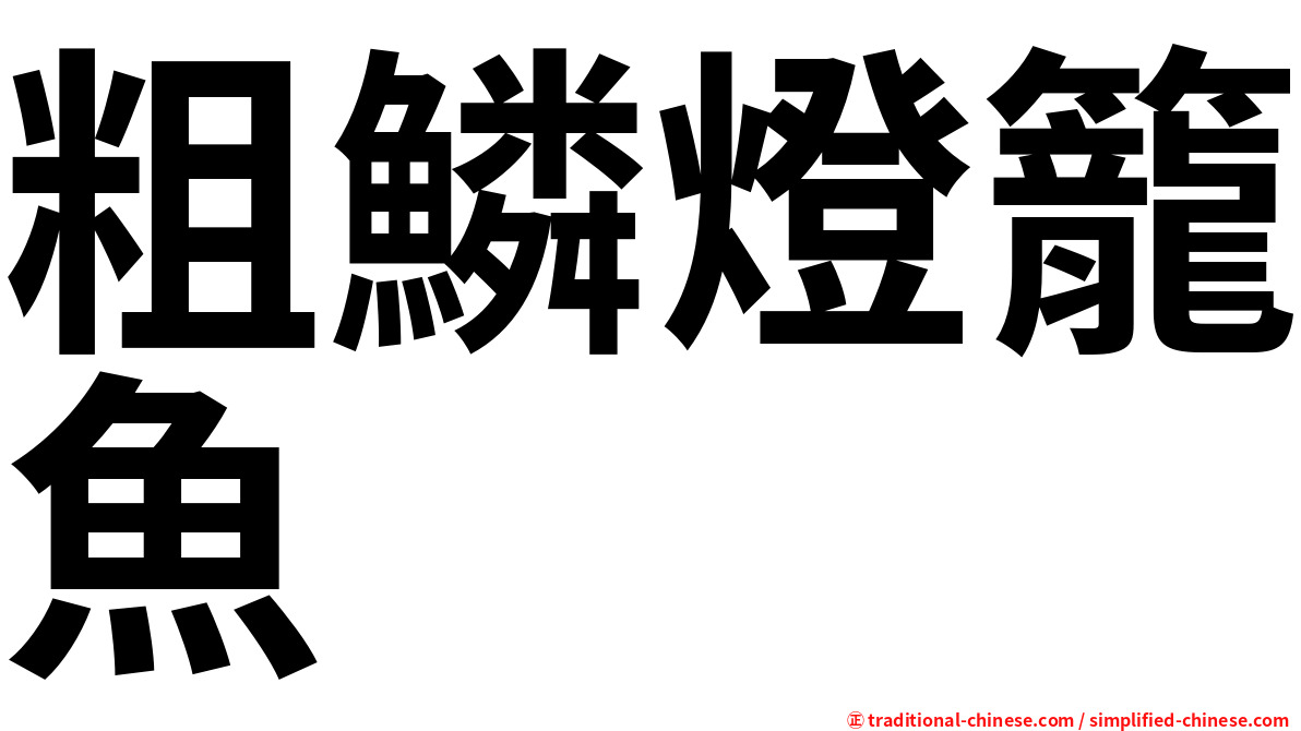 粗鱗燈籠魚
