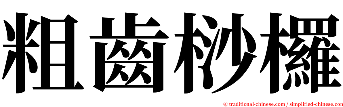 粗齒桫欏 serif font