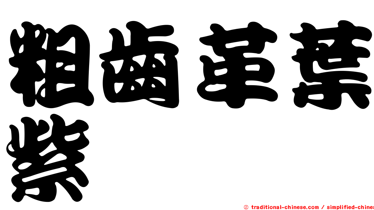 粗齒革葉紫萁