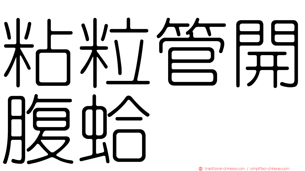 粘粒管開腹蛤