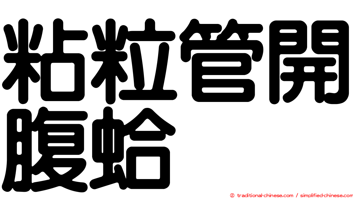 粘粒管開腹蛤
