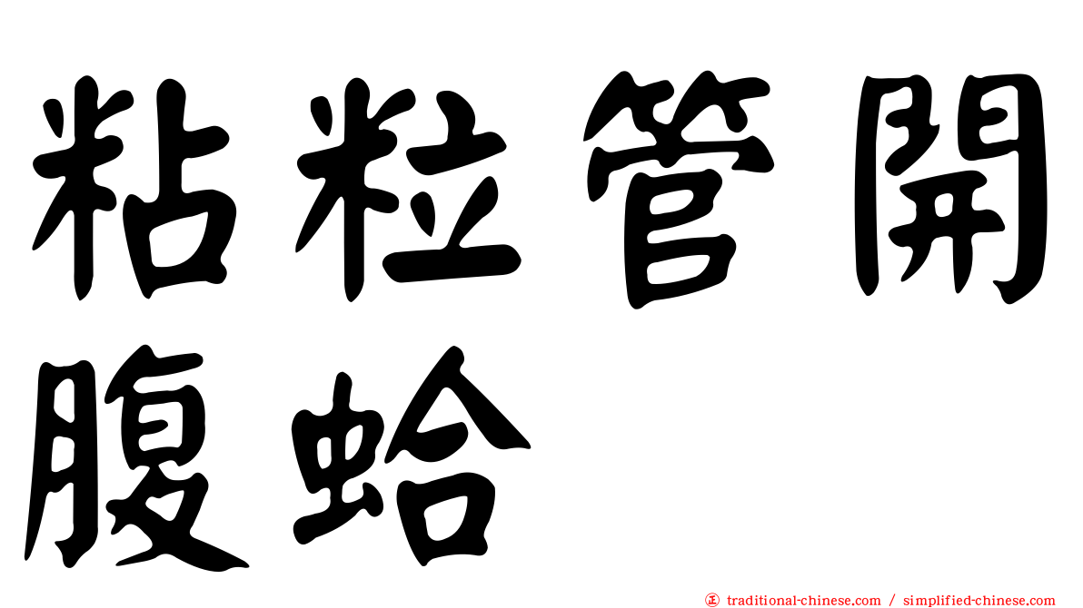 粘粒管開腹蛤