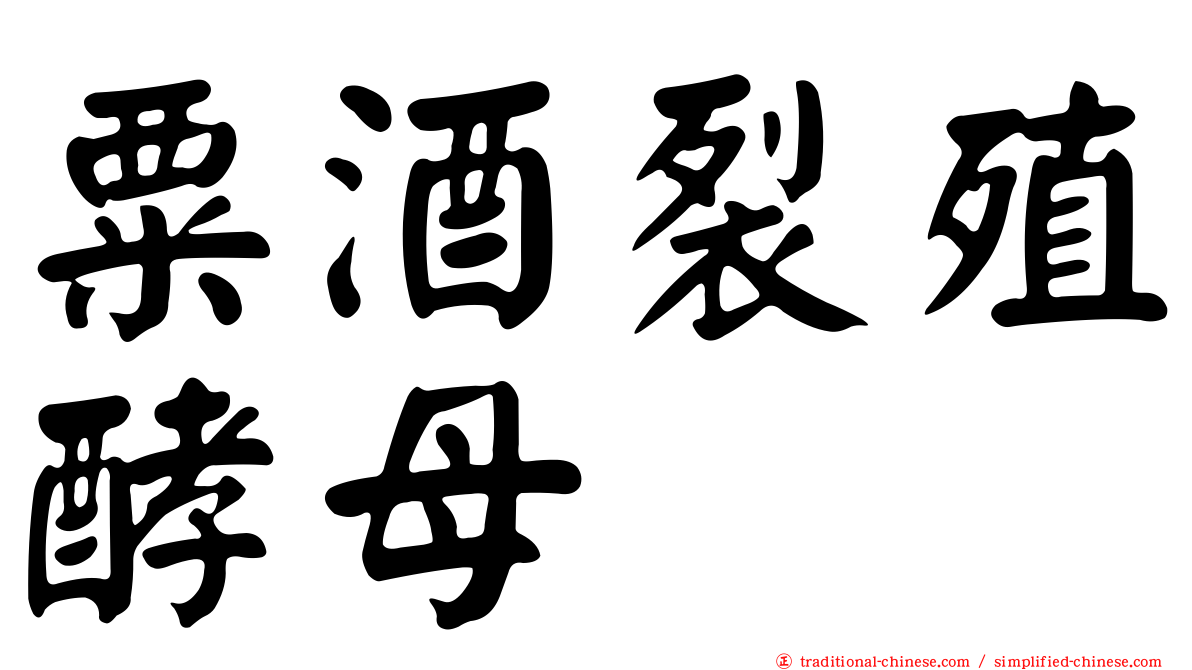 粟酒裂殖酵母