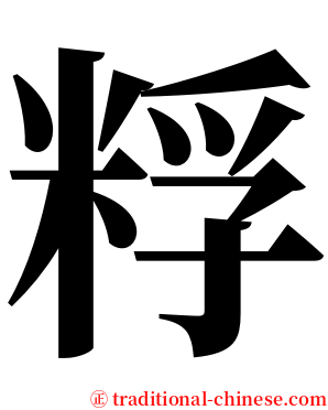 粰 serif font