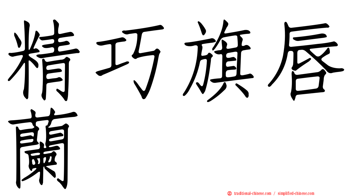 精巧旗唇蘭