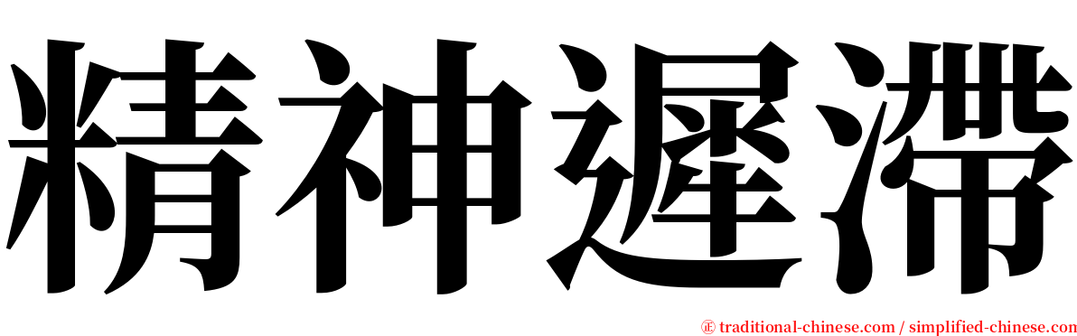 精神遲滯 serif font