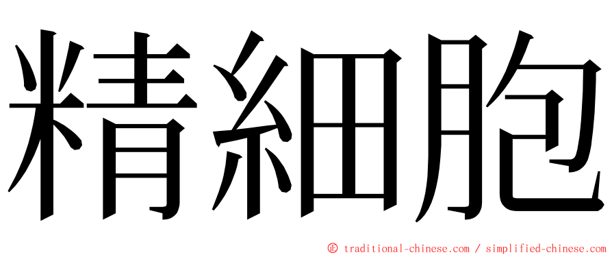 精細胞 ming font