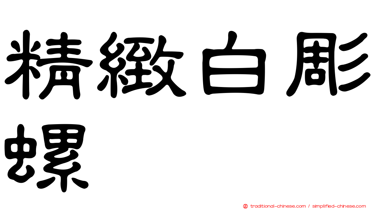 精緻白彫螺