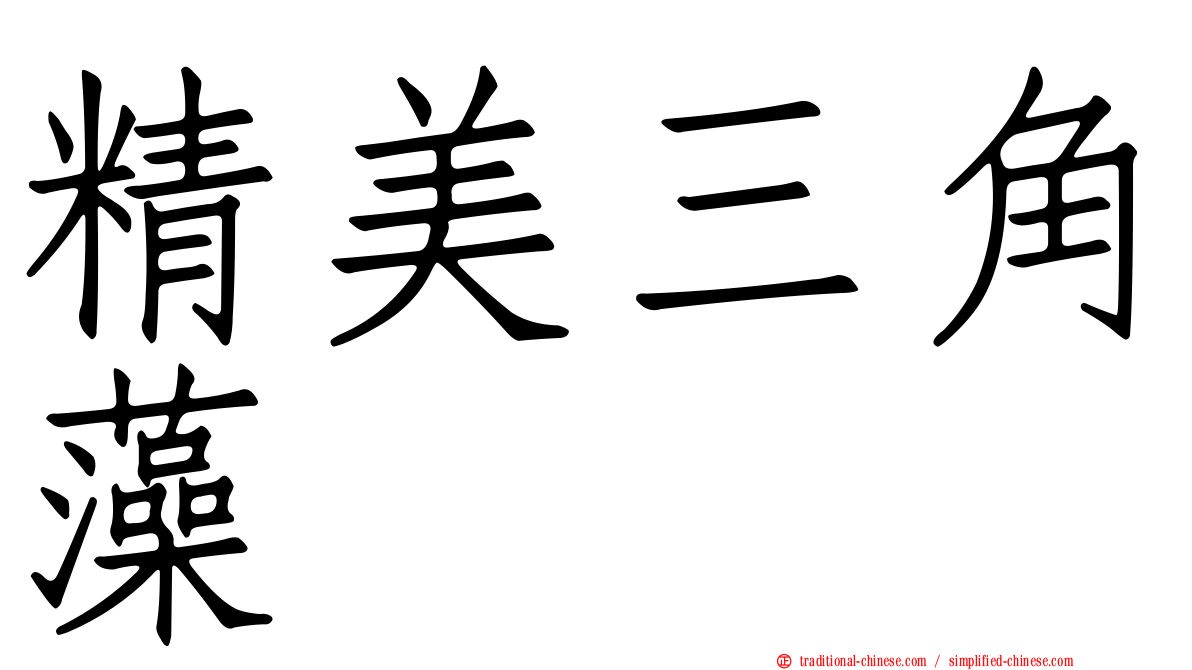 精美三角藻