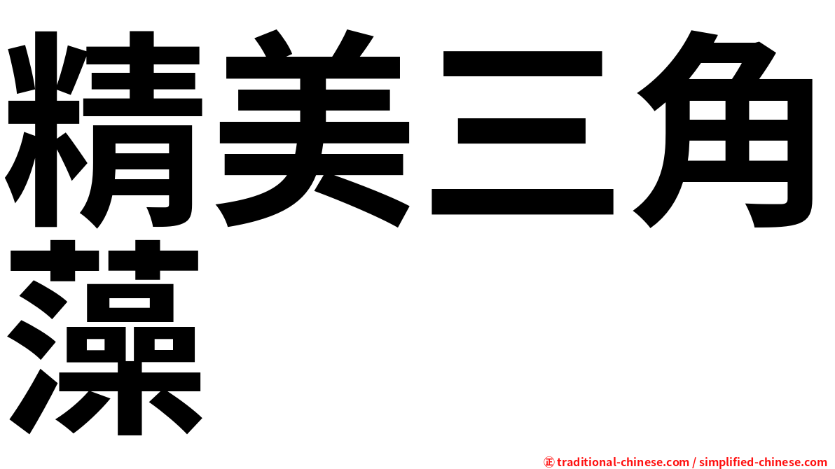 精美三角藻
