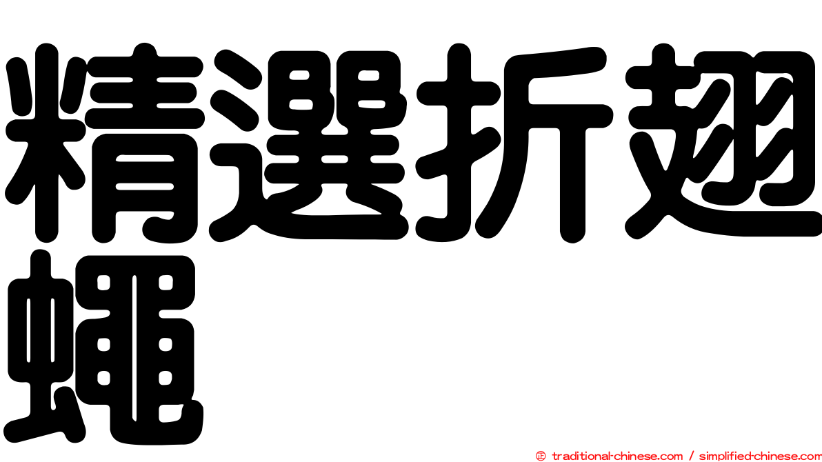 精選折翅蠅