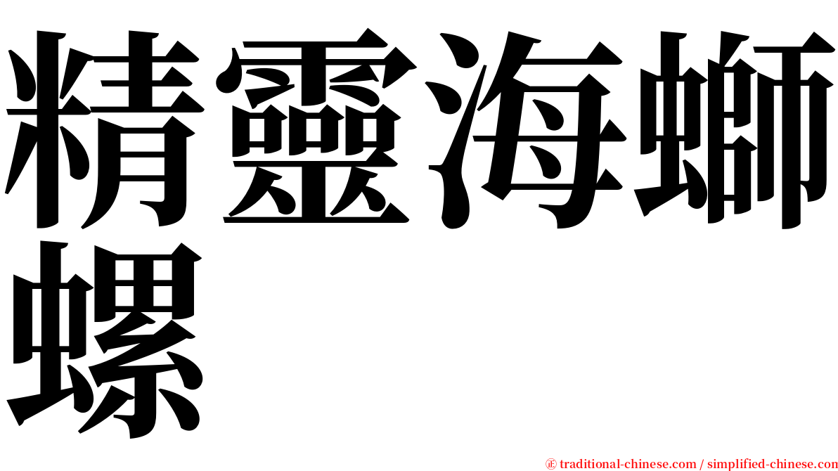 精靈海螄螺 serif font