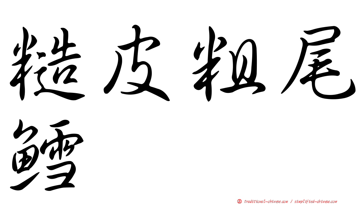 糙皮粗尾鱈