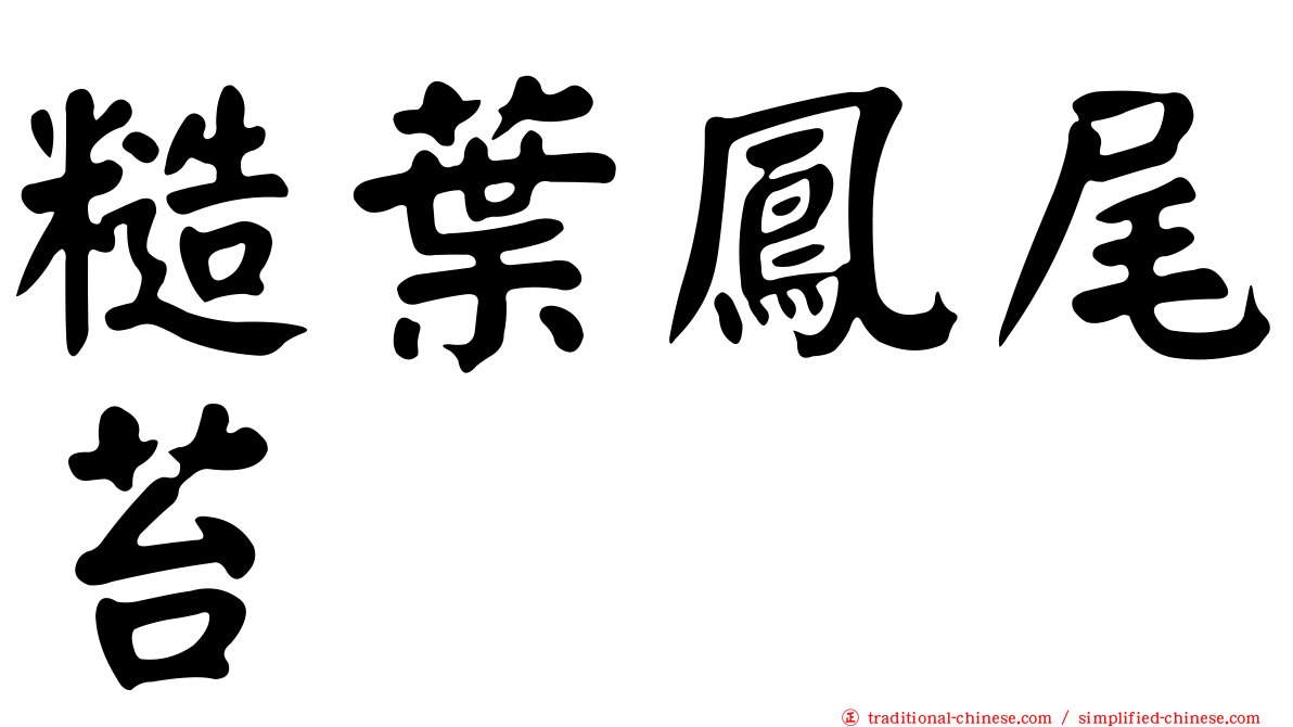 糙葉鳳尾苔