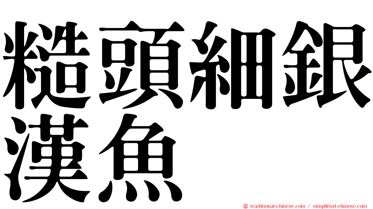 糙頭細銀漢魚