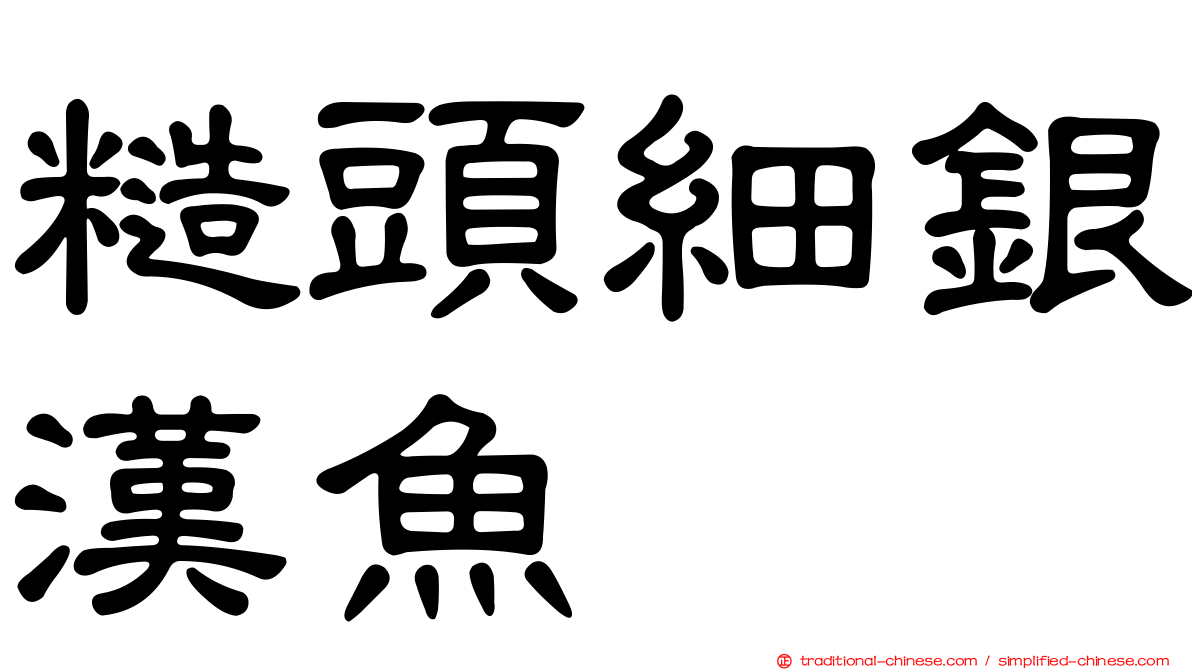 糙頭細銀漢魚