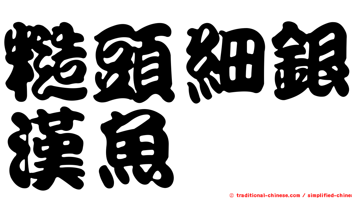 糙頭細銀漢魚