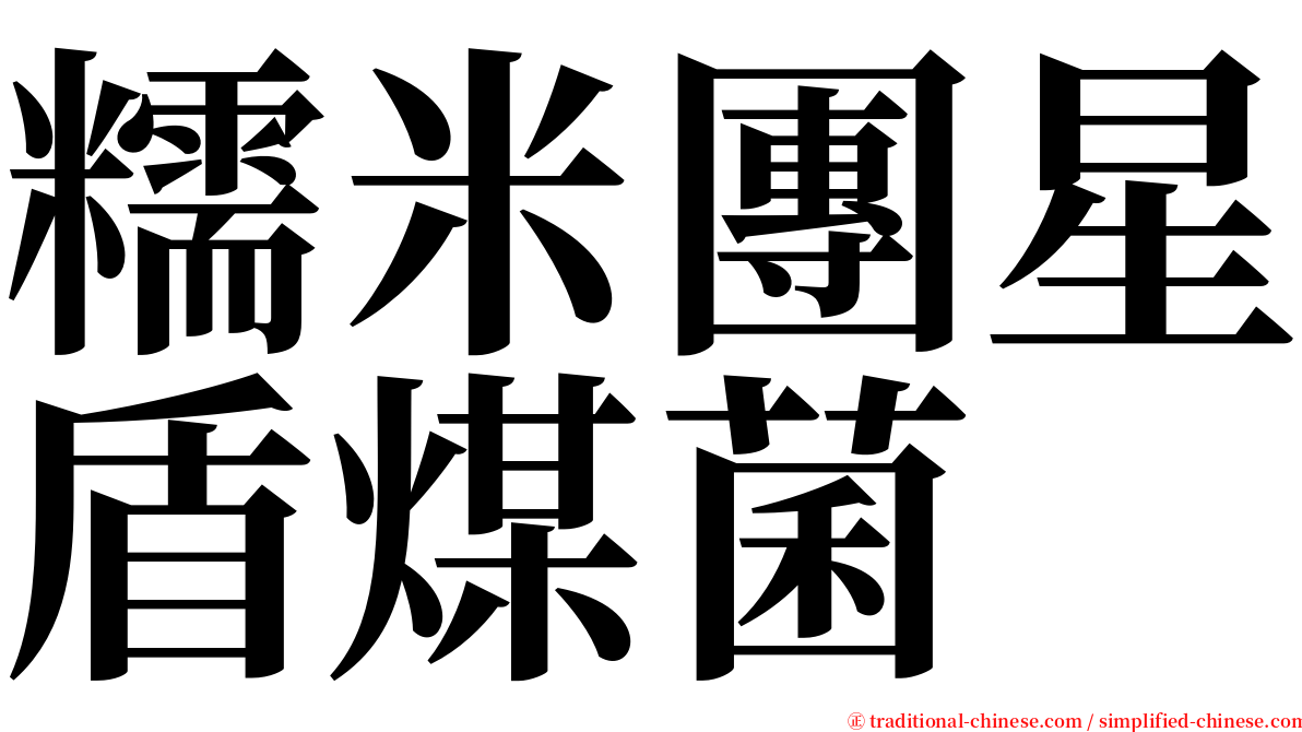 糯米團星盾煤菌 serif font