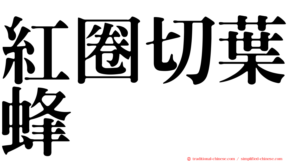 紅圈切葉蜂