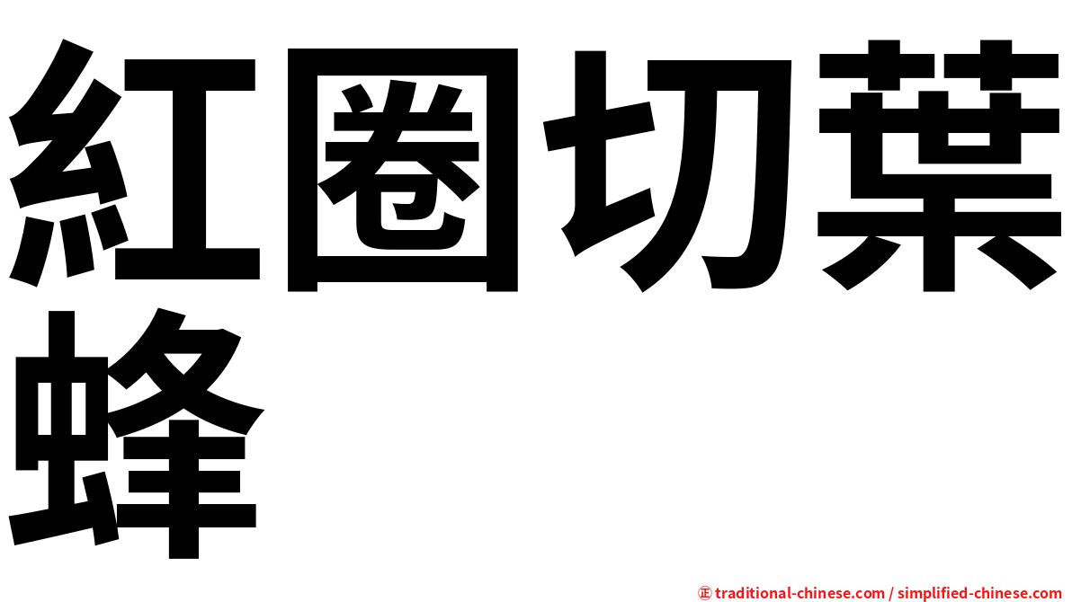 紅圈切葉蜂
