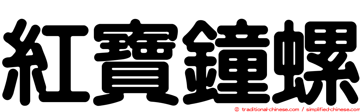 紅寶鐘螺