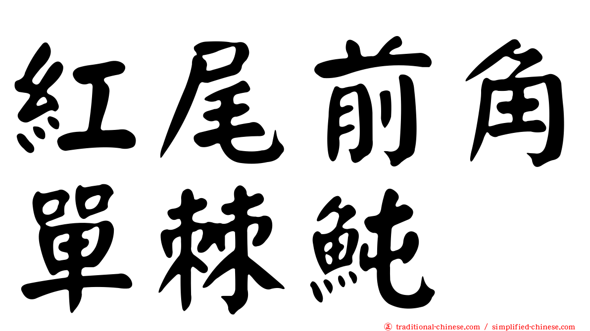 紅尾前角單棘魨