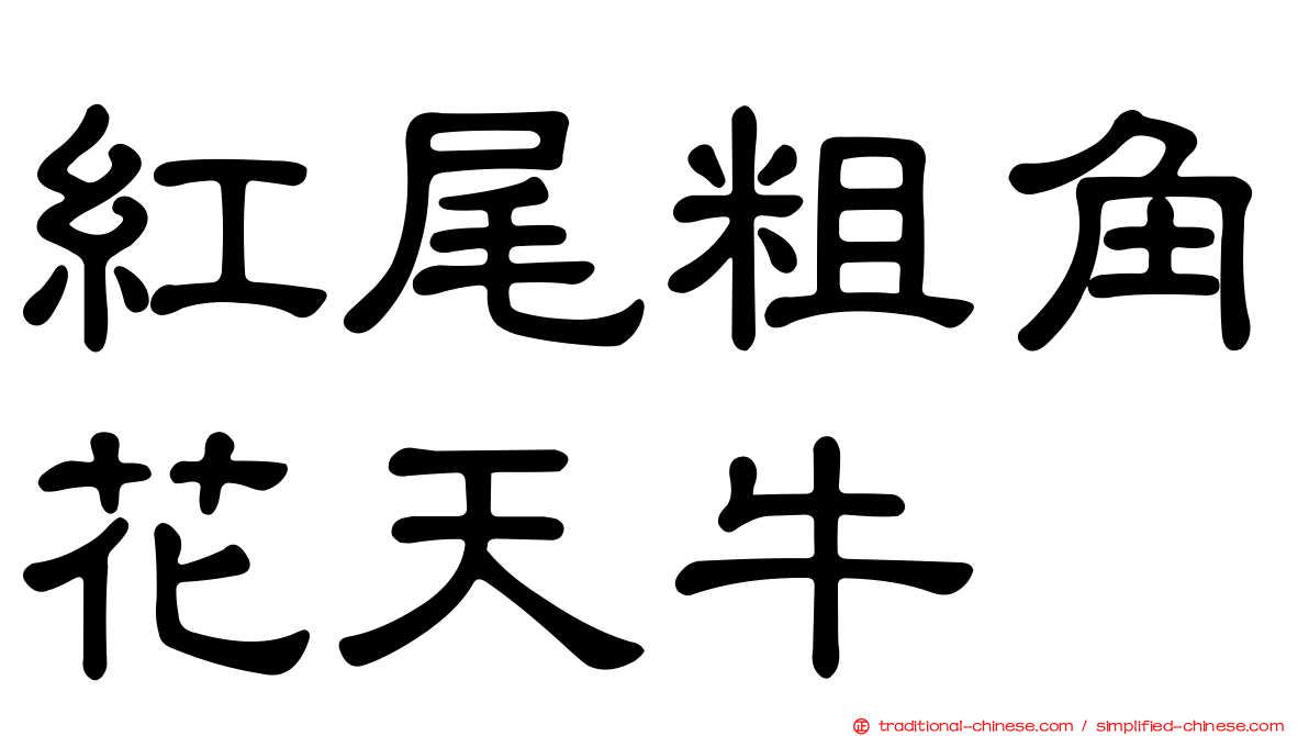 紅尾粗角花天牛