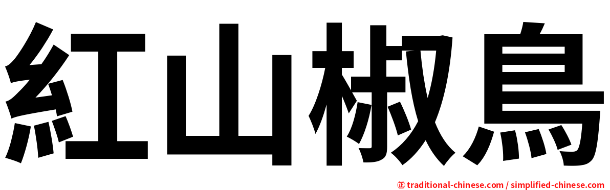 紅山椒鳥