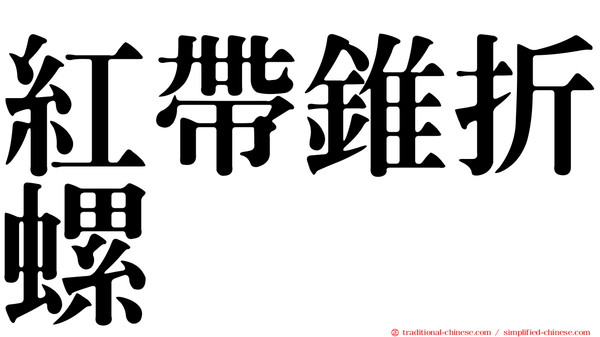 紅帶錐折螺