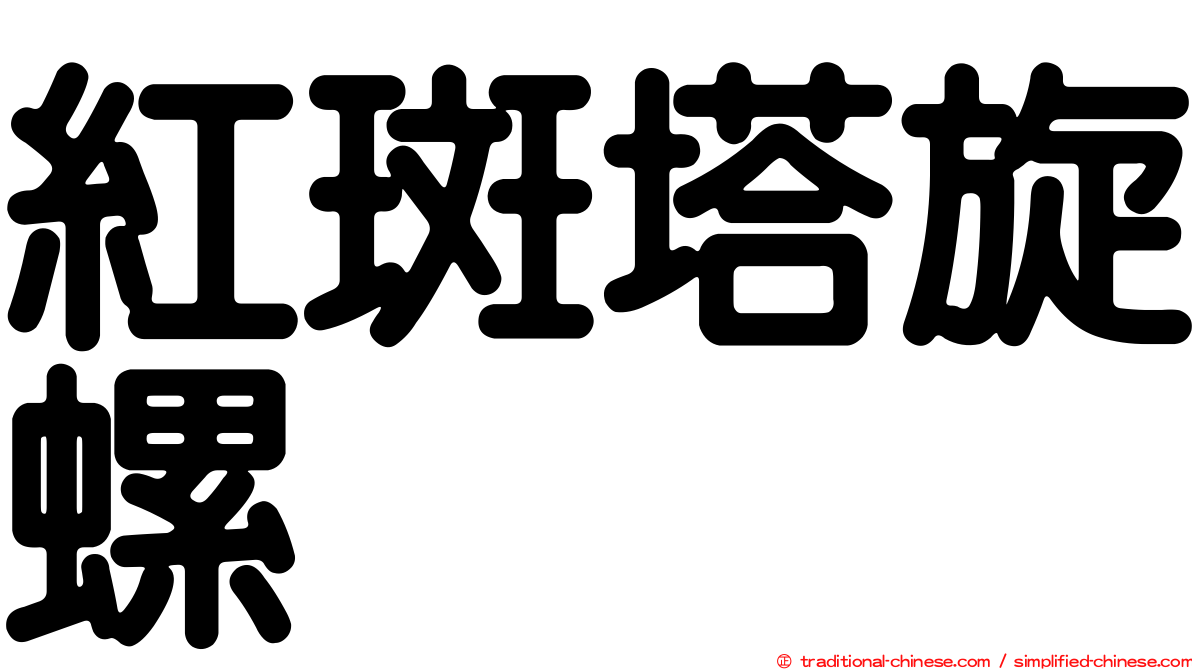 紅斑塔旋螺