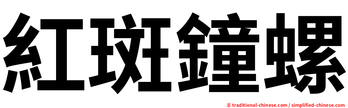 紅斑鐘螺