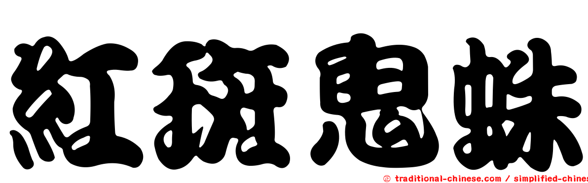 紅斑鬼蛛