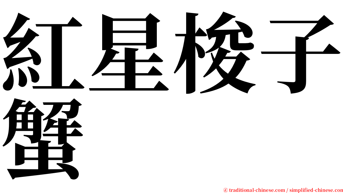 紅星梭子蟹 serif font
