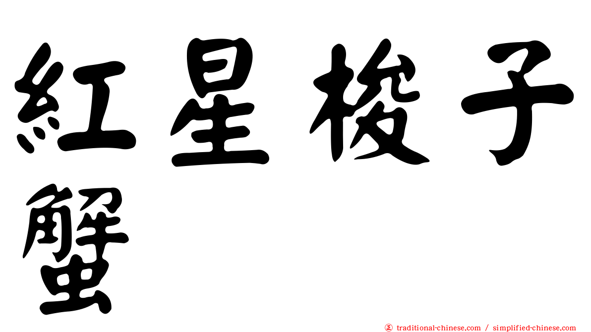 紅星梭子蟹