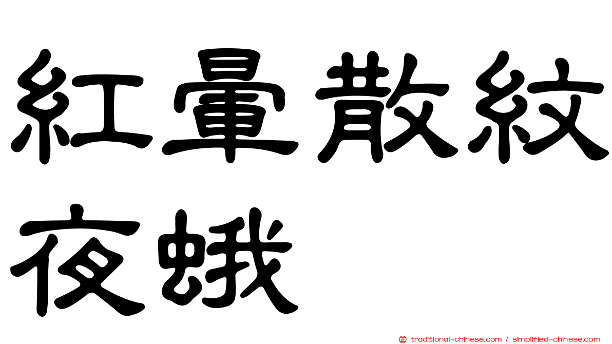 紅暈散紋夜蛾