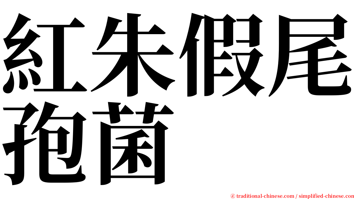 紅朱假尾孢菌 serif font