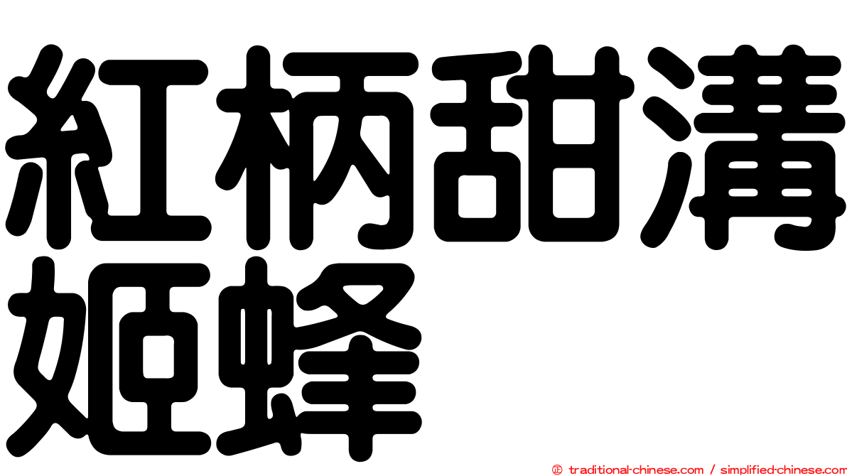 紅柄甜溝姬蜂