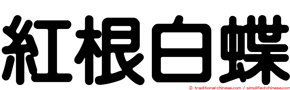 紅根白蝶