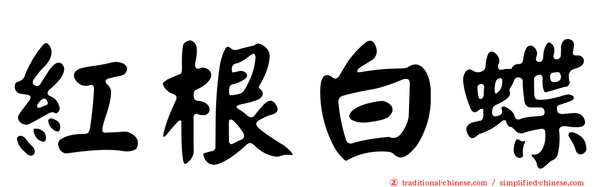 紅根白蝶