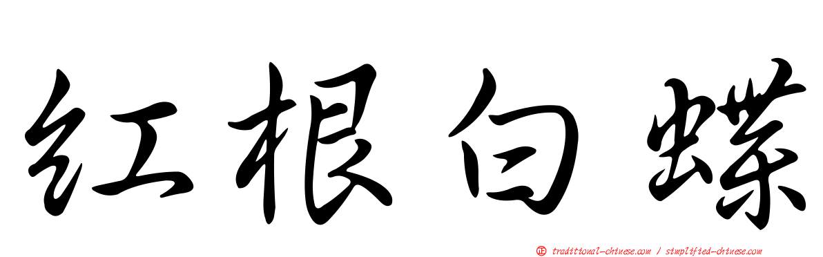 紅根白蝶